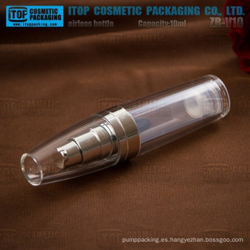 ZB-V10 10ml buena calidad 1er grado prima bala forma mini acrílico cosméticos botellas sin aire